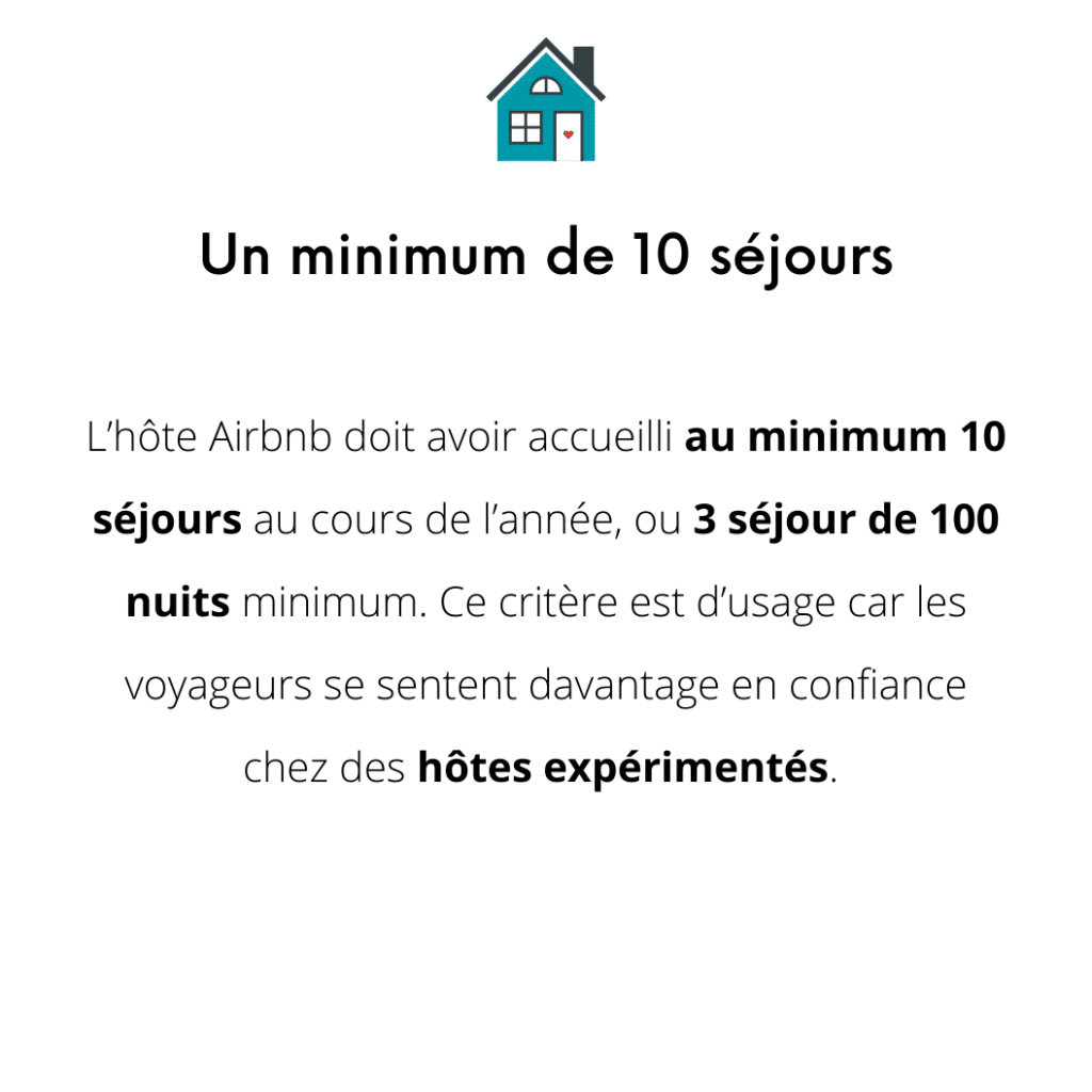 Un minimum de 10 séjours