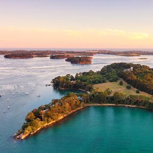 Une belle vue sur les Îles du Golfe du Morbihan