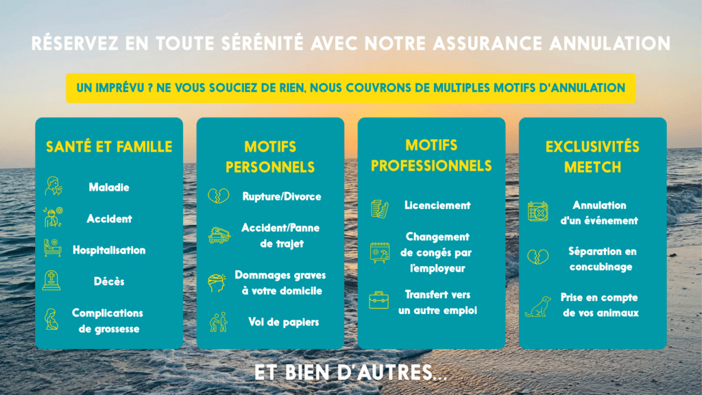 30 garanties d'annulation assurance voyageur meetch